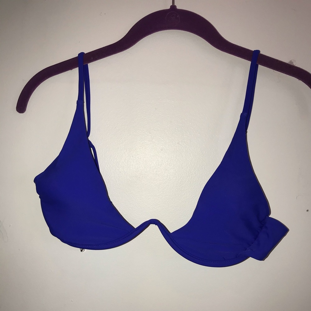 Blue bikini top